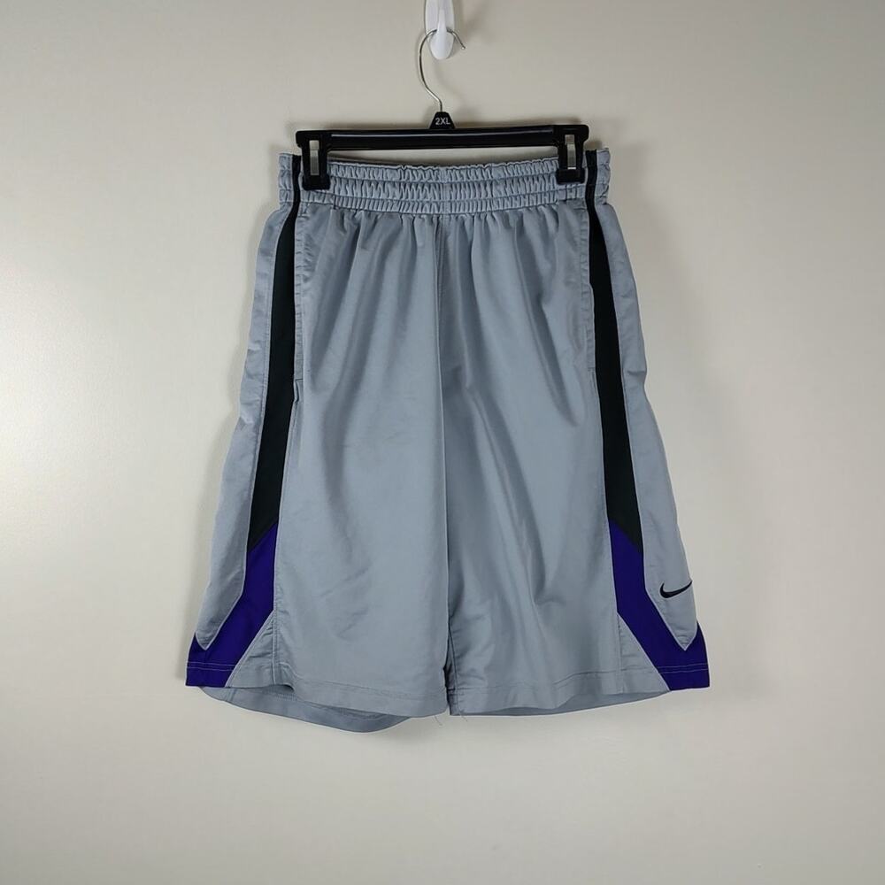Nike Gray and Purple Athletic Shorts